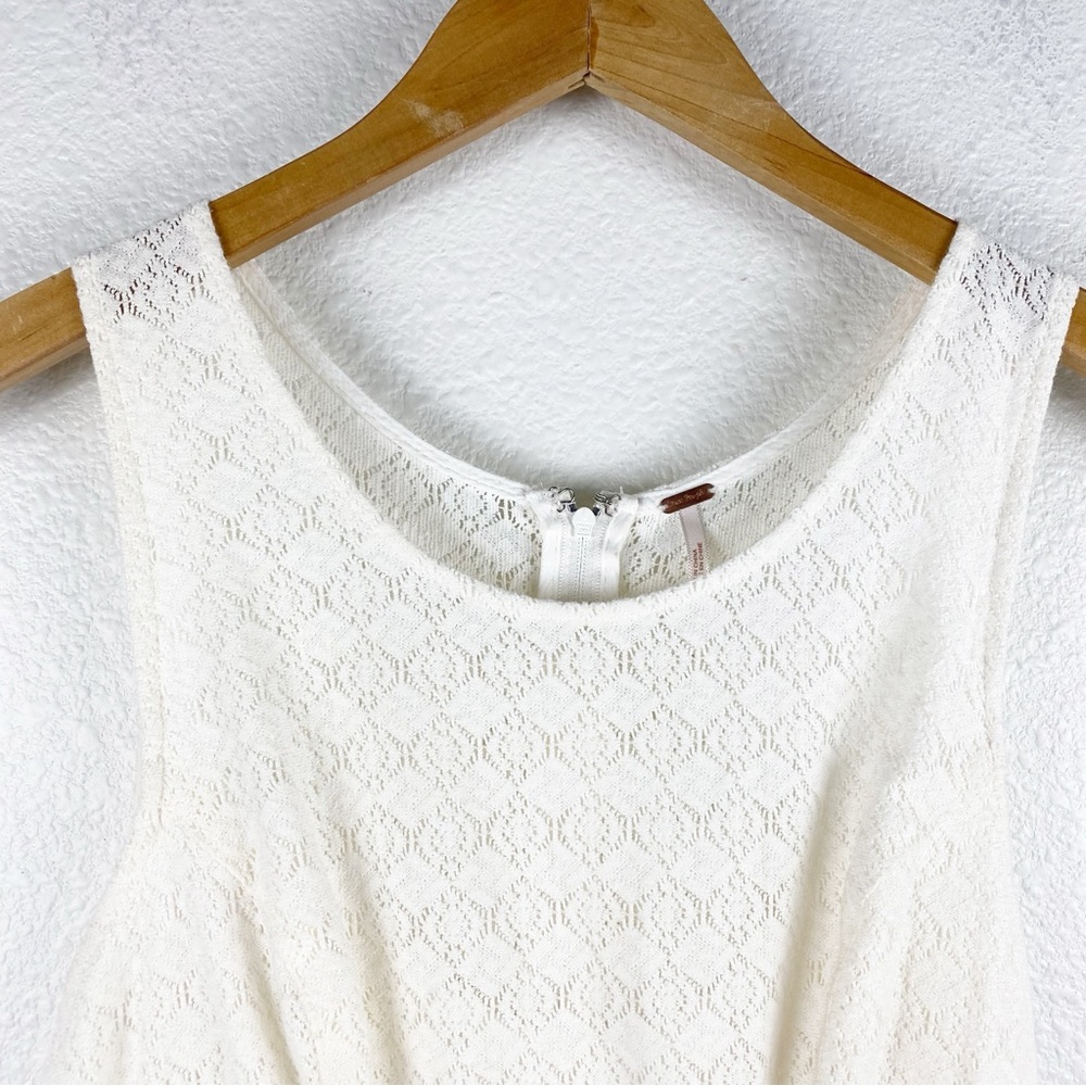 Free People Daisy Waist Mini Dress in White Size 8 - Picture 6 of 14